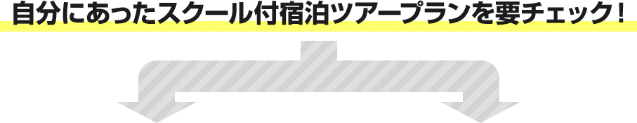 自分にあったスクール付宿泊ツアープランを要チェック！