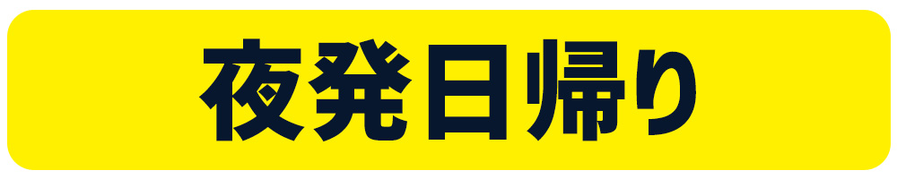 夜発日帰り