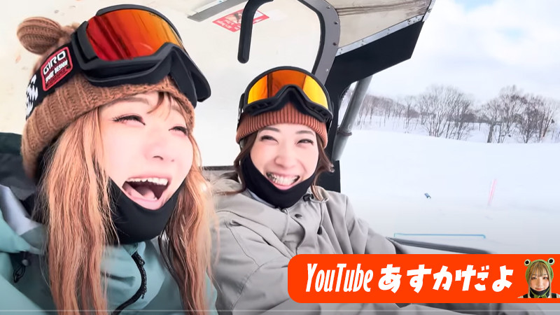 【女子旅】はじめて夜行バスでスノーボードに行ってみた結果がコレww【YouTube／あすかだよ】